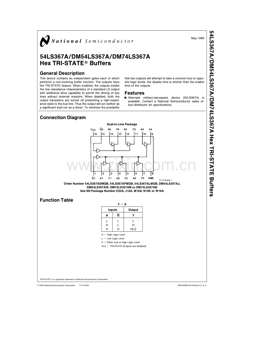 电子技术-芯片资料-74LS367.pdf_第1页