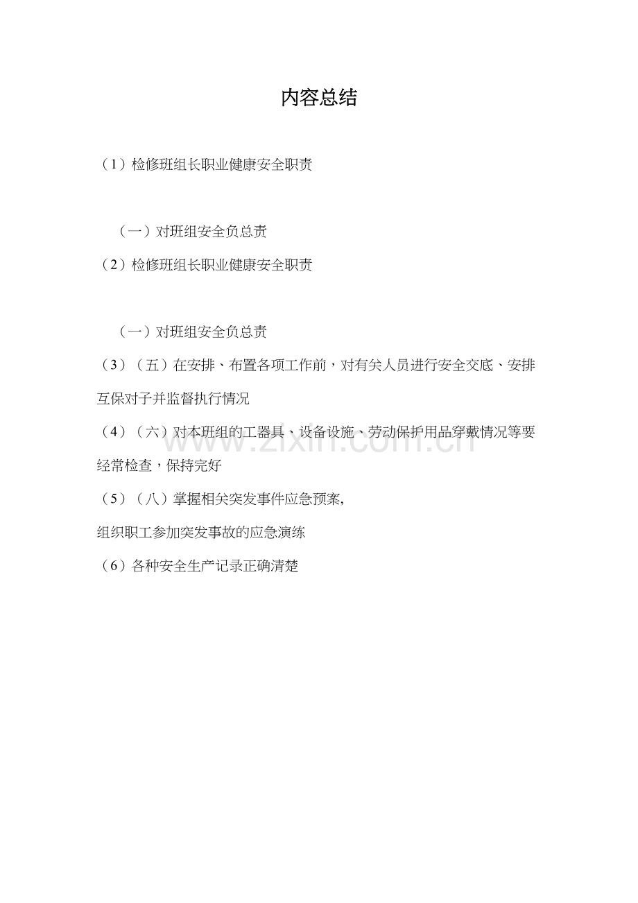 检修班组长职业健康安全职责.docx_第2页