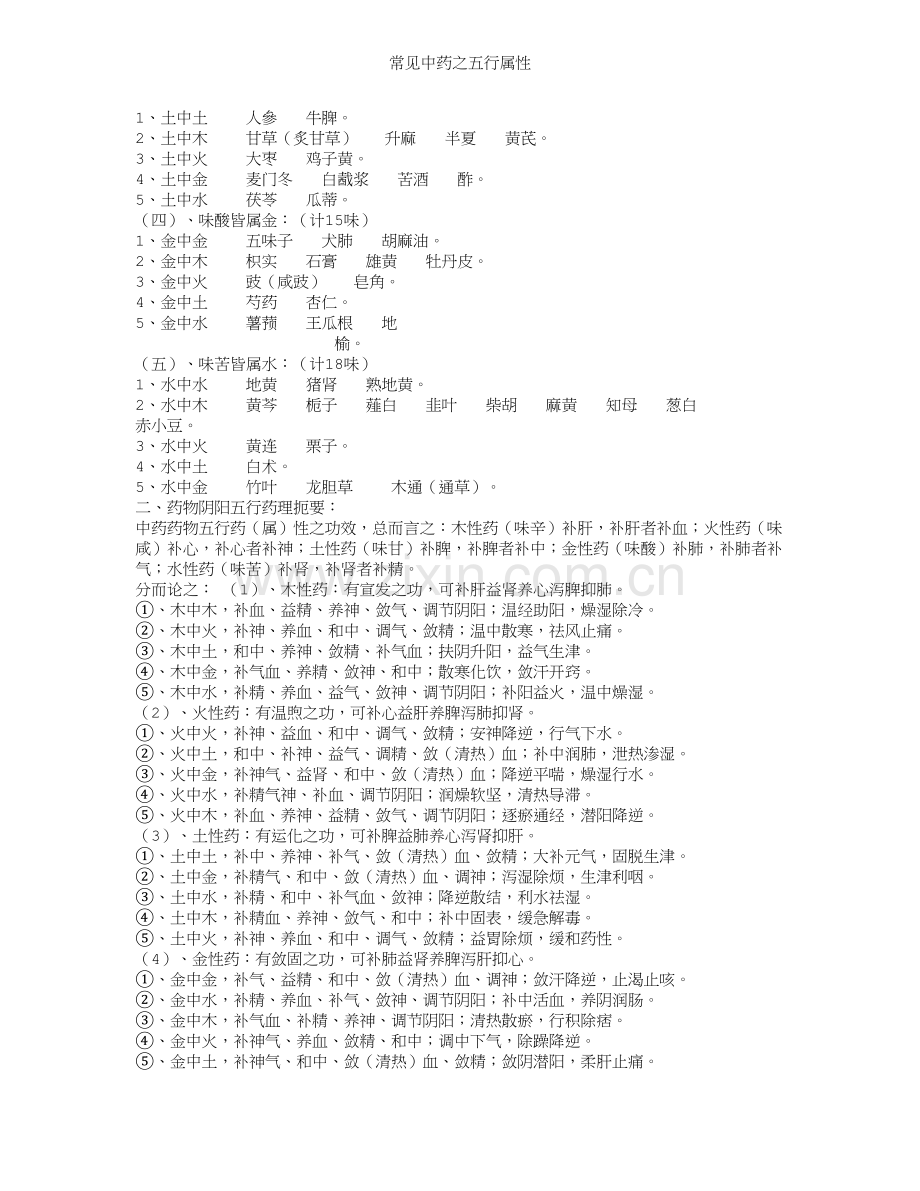 常见中药之五行属性.doc_第2页