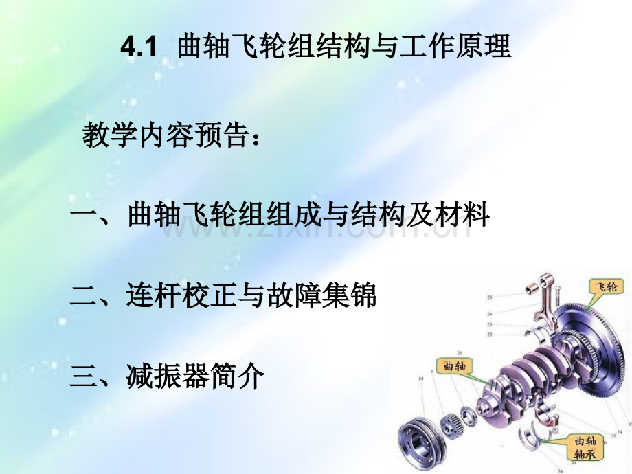 曲轴飞轮组结构与工作原理.ppt_第1页