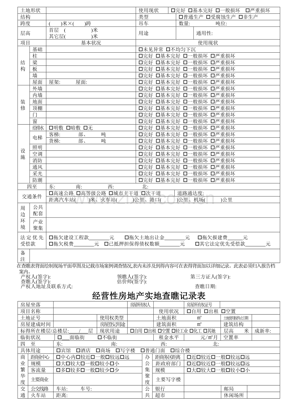 房地产实现场勘查记录表.doc_第2页