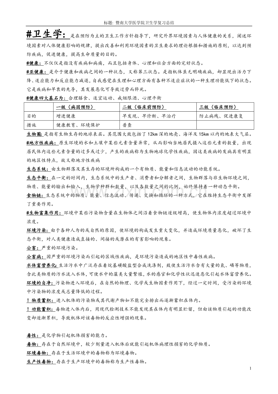 《卫生学》知识点复习总结.doc_第1页