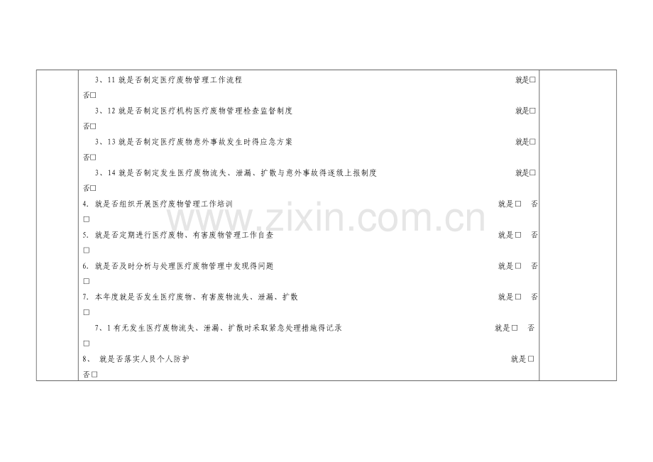 医疗废物自查表-.doc_第2页