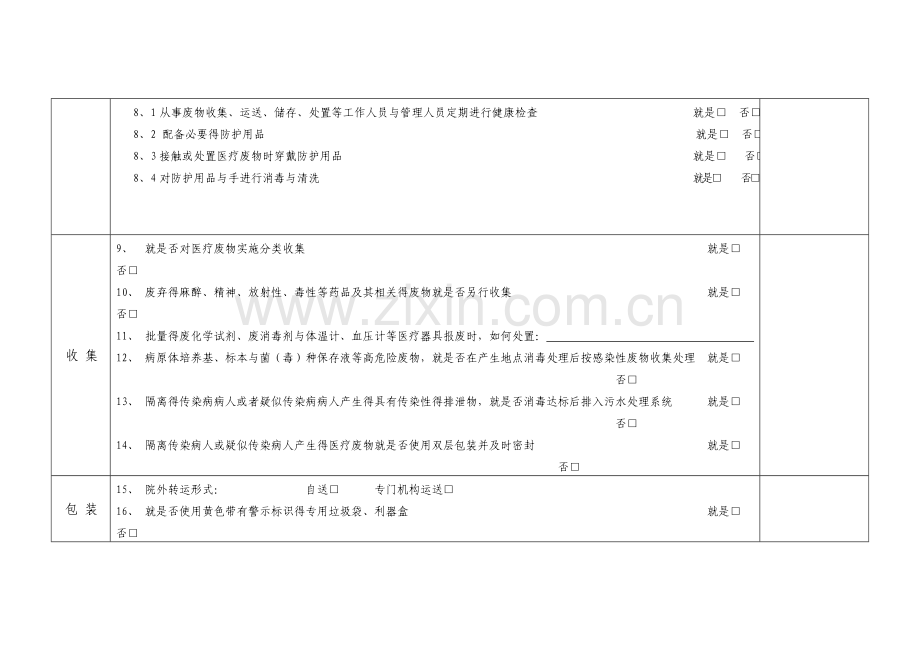 医疗废物自查表-.doc_第3页