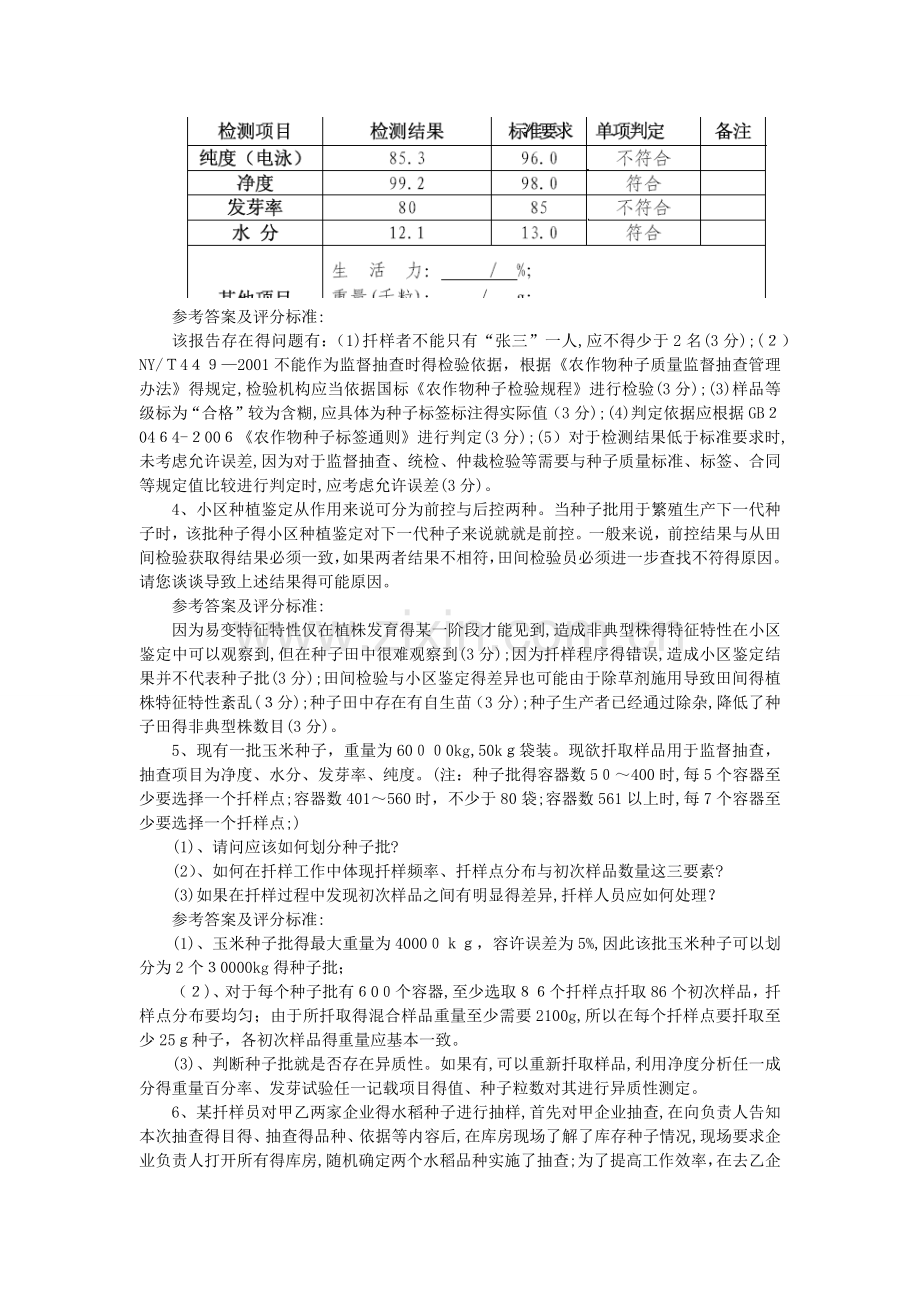 种子检验员培训考试.doc_第2页