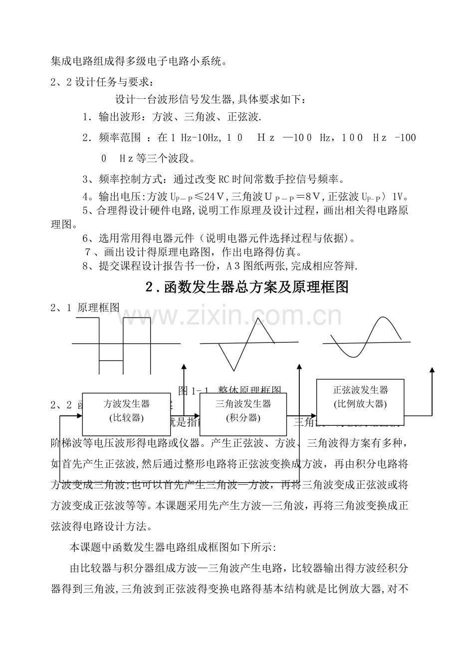 函数信号发生器设计报告.doc_第2页