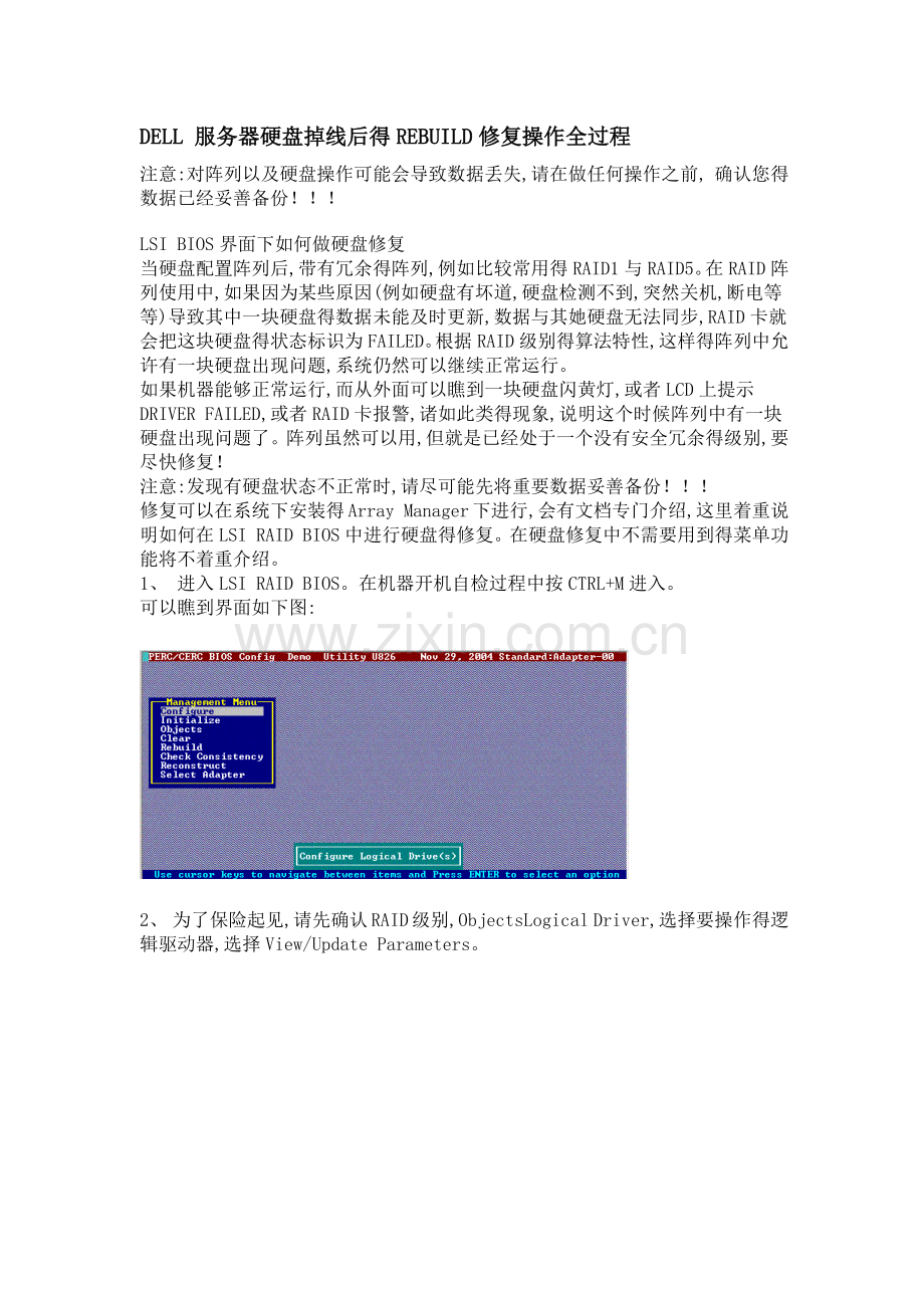 硬盘掉线后的REBUILD修复操作全过程.doc_第1页