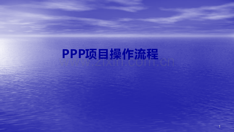 PPP项目操作流程.pptx_第1页