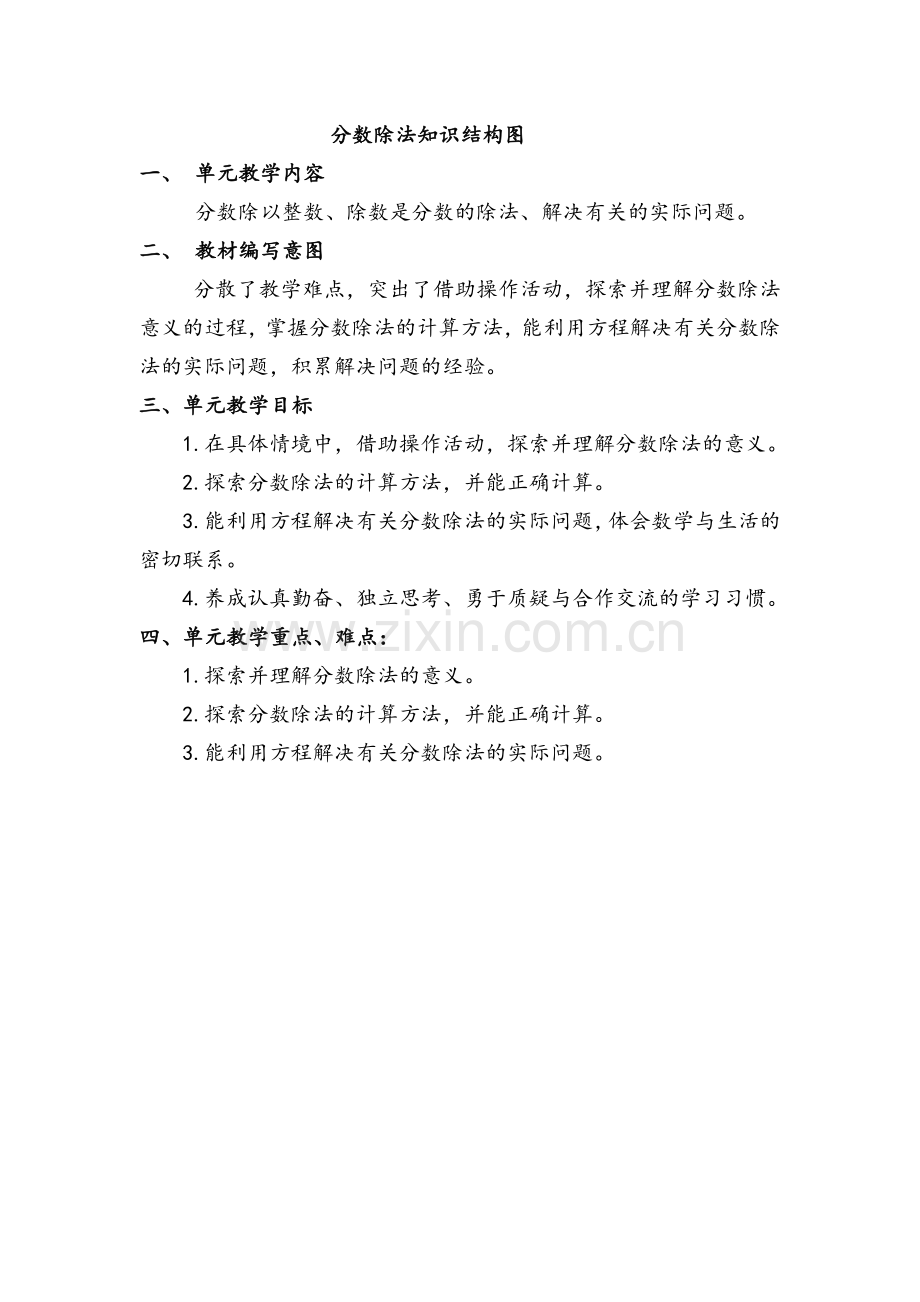 分数除法知识结构图.docx_第1页