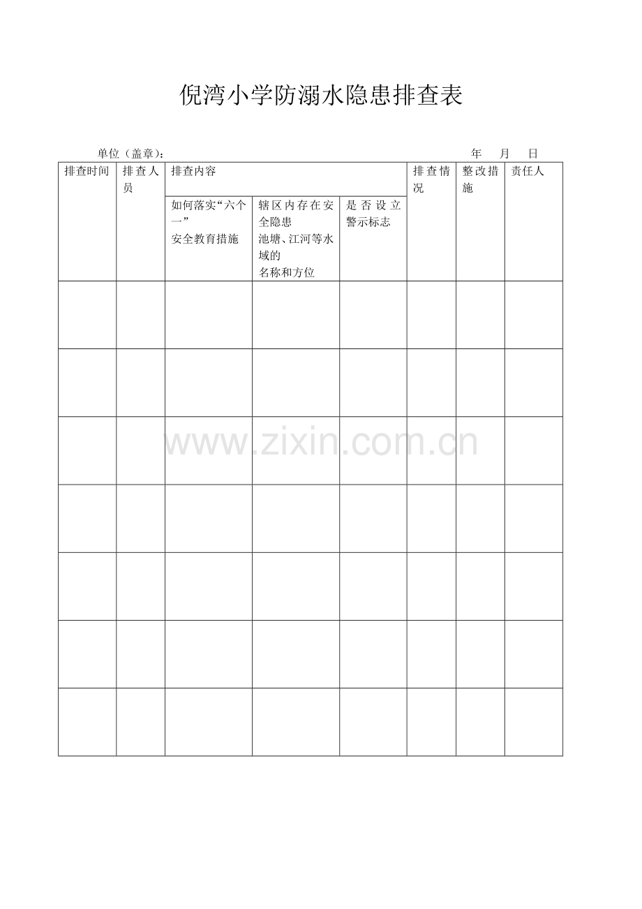 防溺水隐患排查表.doc_第1页