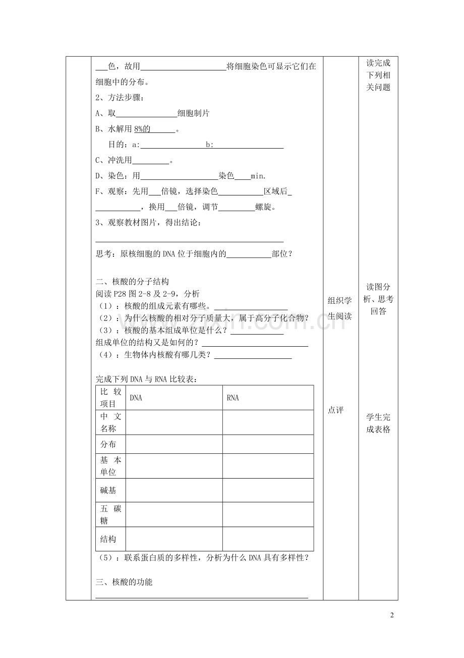 遗传信息的携带者者----核酸教学案.doc_第2页