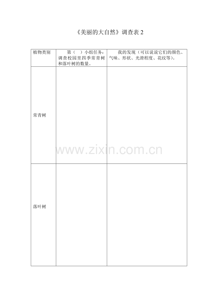 《美丽的大自然》调查表.doc_第2页