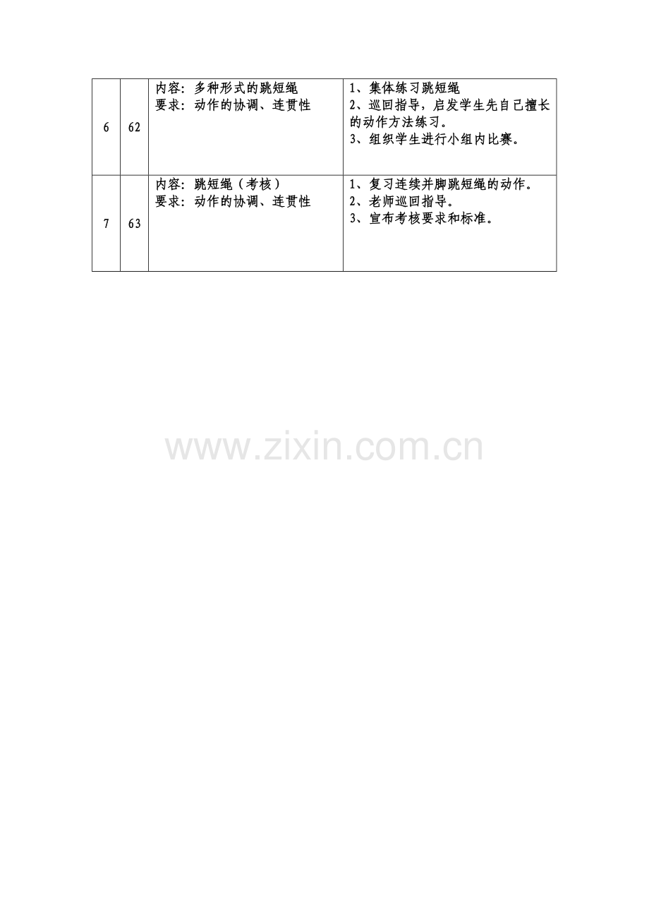 跳绳教学内容单元教学计划.doc_第2页