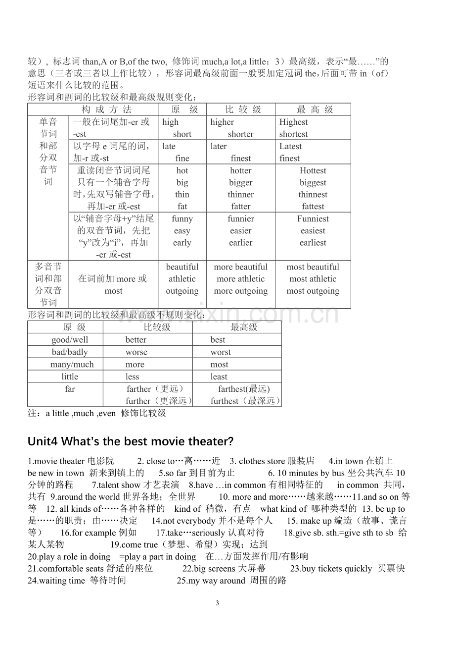 八年级英语上册单元知识点归纳.doc_第3页