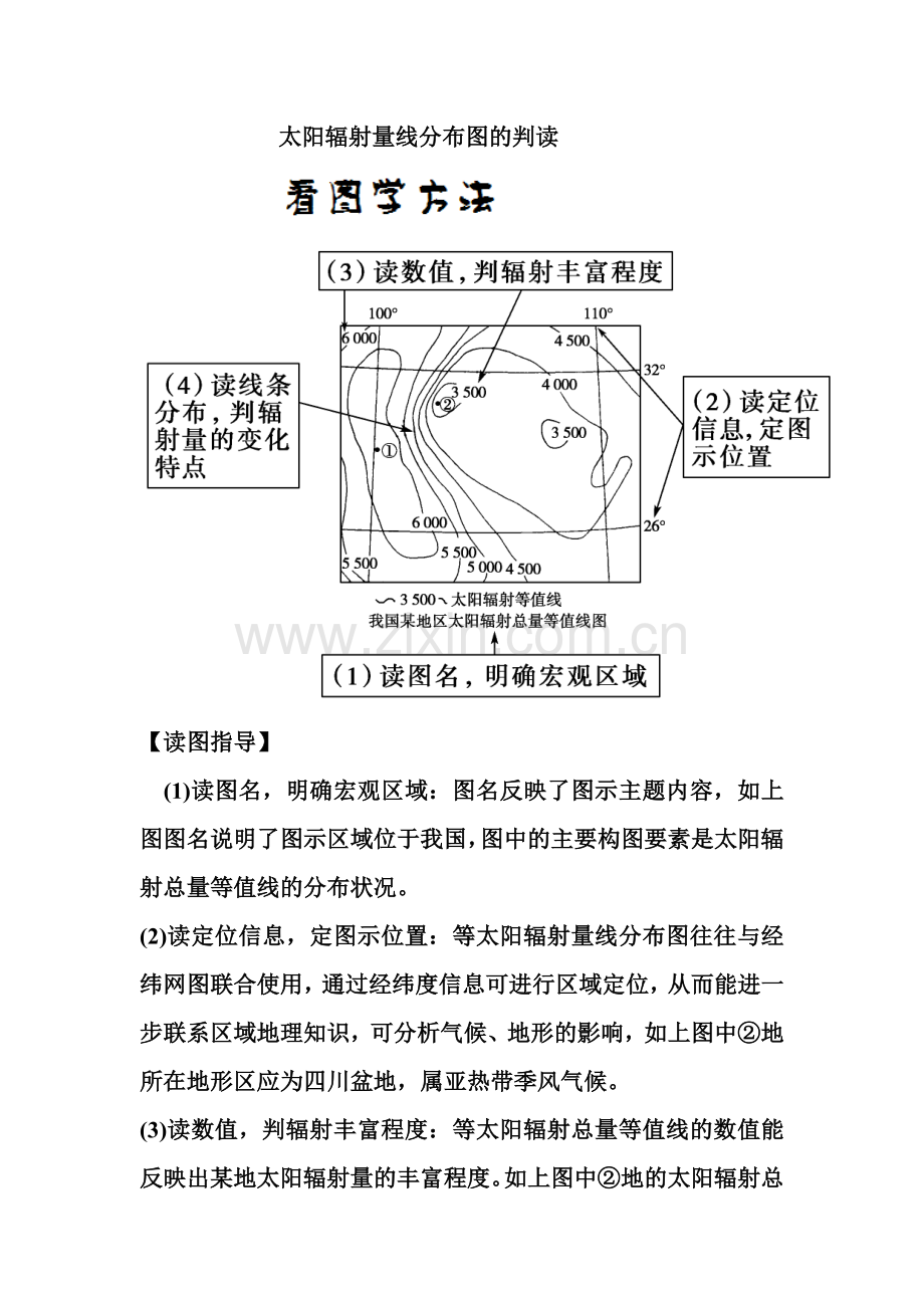 太阳辐射量线分布图的判读.doc_第1页