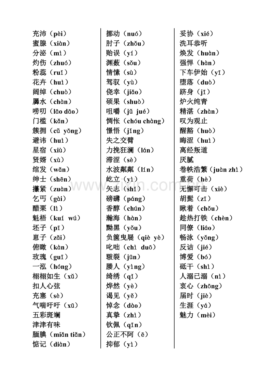 苏教版八年级(下)语文字词总复习.doc_第2页