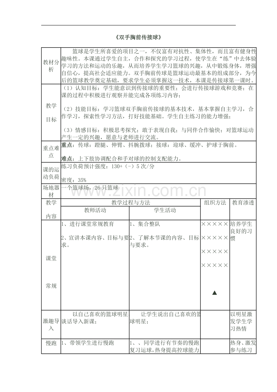 《双手胸前传接球》.doc_第1页