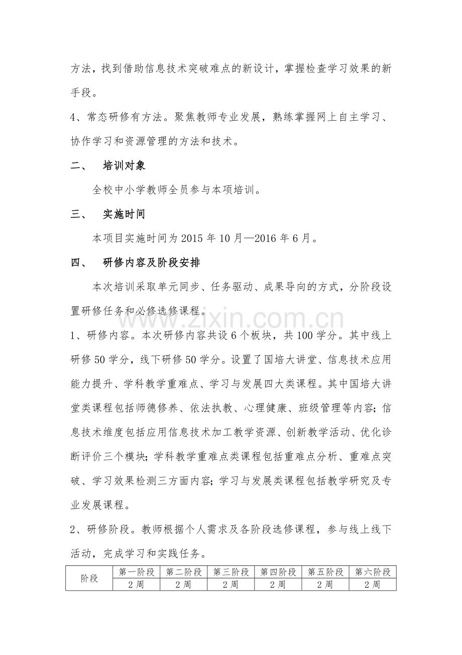 洪湖市第一小学教师信息技术应用能力提升工程实施方案.doc_第2页