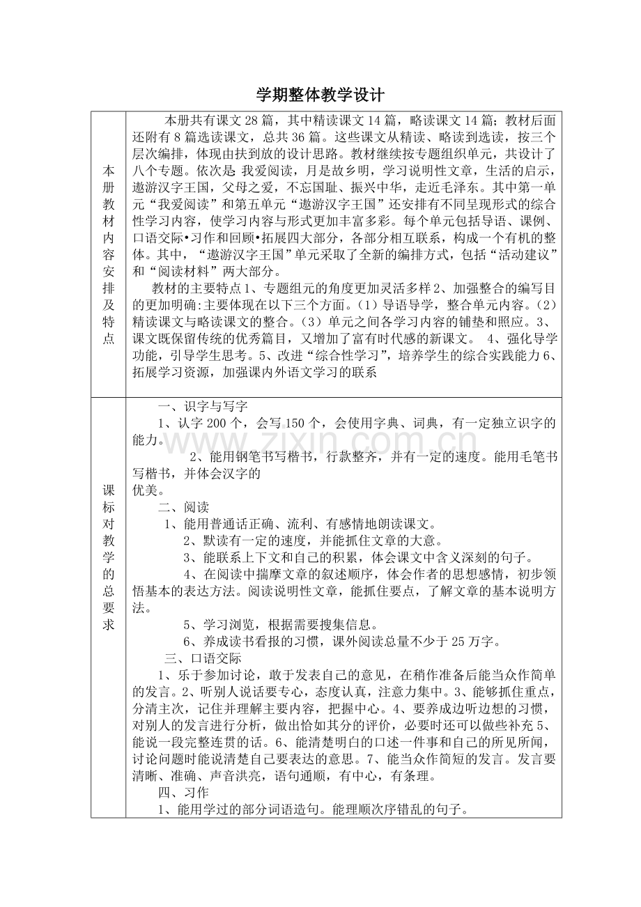 人教版五年级上册语文教学进度计划.doc_第2页