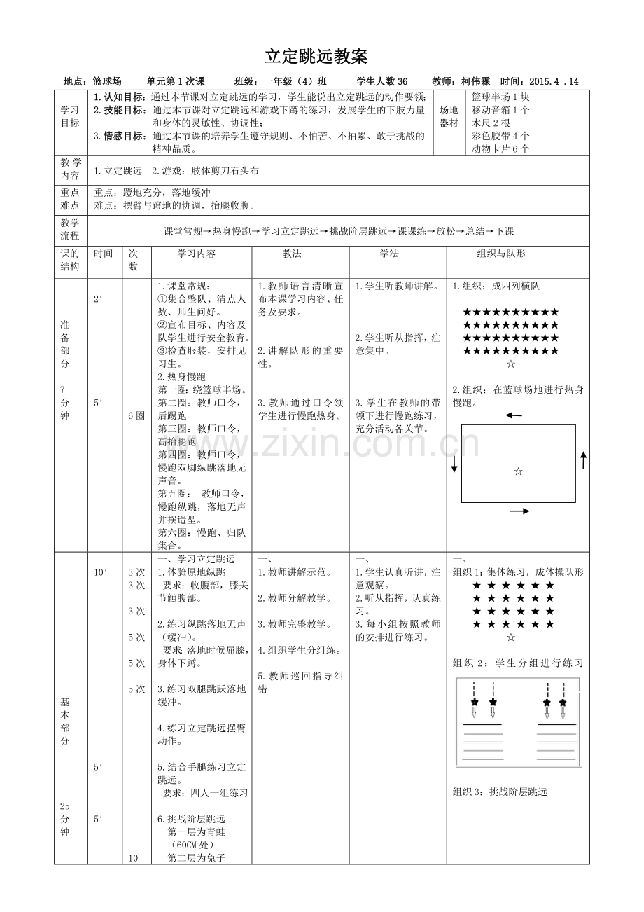 小学一年级体育：立定跳远.doc_第1页