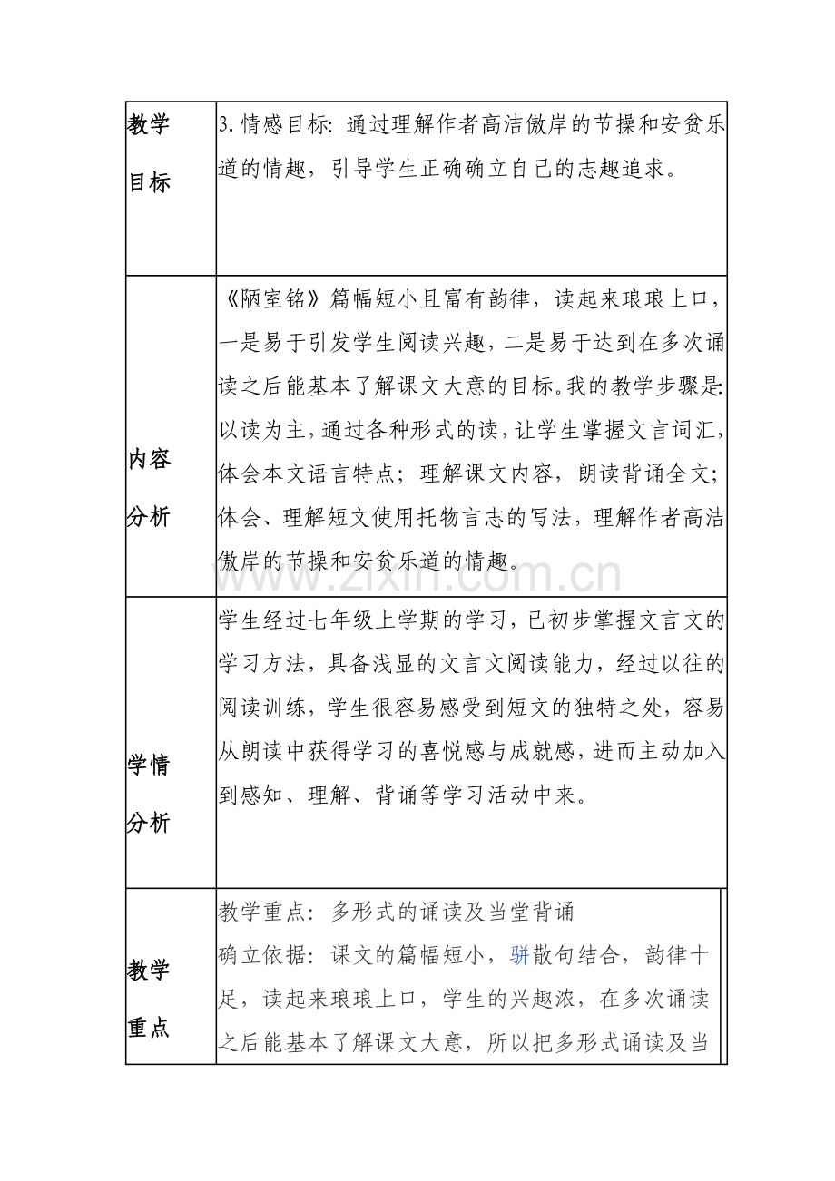 (部编)初中语文人教七年级下册陋室铭--课堂教学设计.docx_第2页