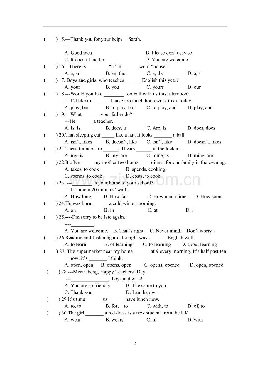 七年级英语国庆作业.doc_第2页