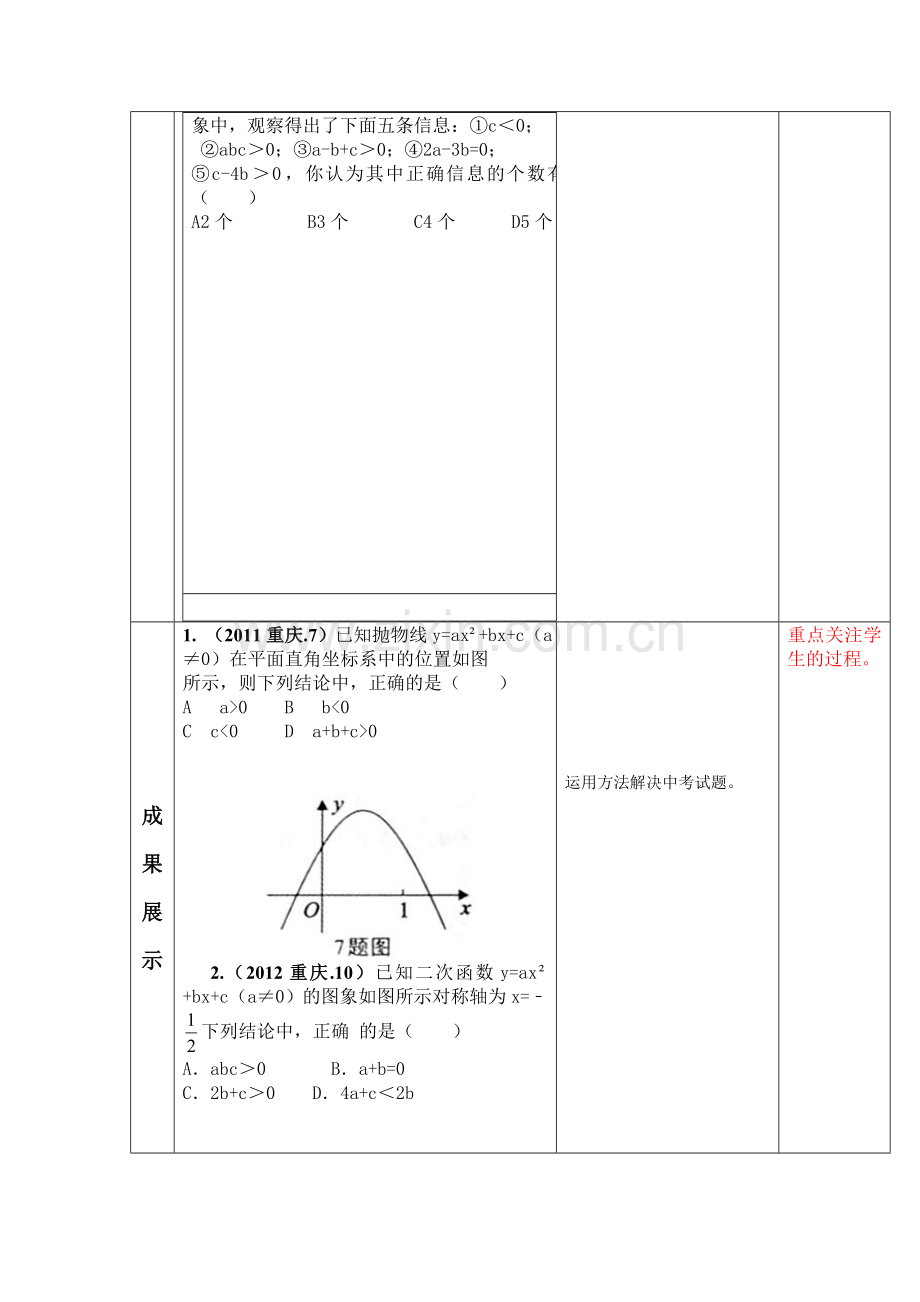 二次函数的系数a.b.c与图像的关系.doc_第3页