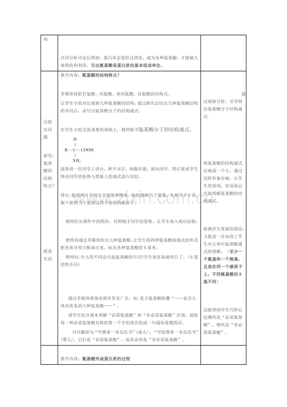 《生命活动的主要承担者——蛋白质》教学设计.doc_第3页