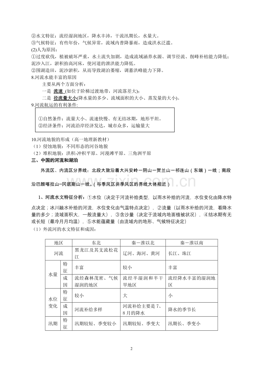 河流水文特征和水系特征及其影响因素.doc_第2页