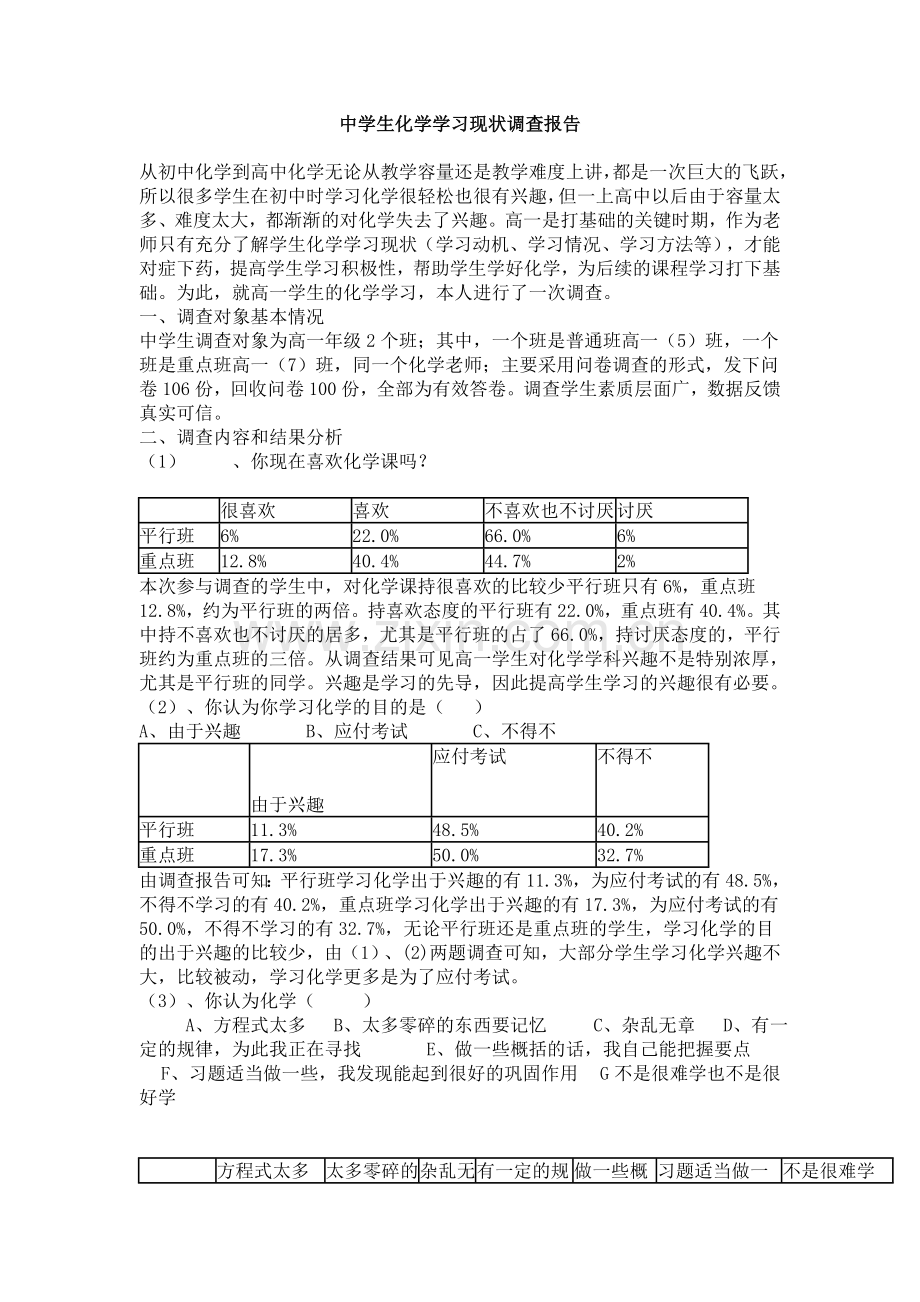 中学生化学学习现状调查报告.doc_第1页