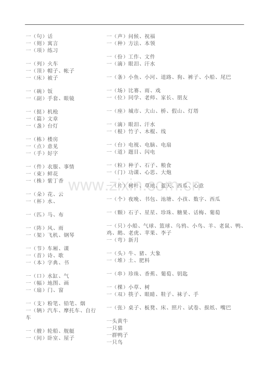 小学生量词大全.doc_第1页