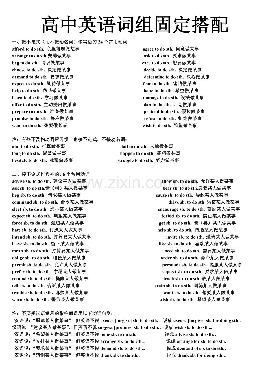 高中英语单词搭配).doc_第1页