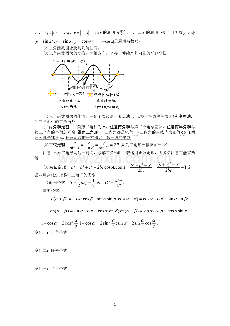 三角函数部分知识复习.doc_第2页