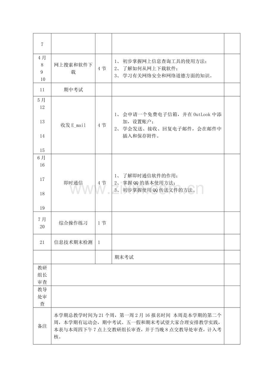 第二学期七年级教学进度计划.doc_第2页