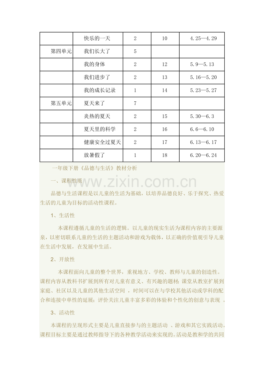 未来版品德与生活一年级下册教案.doc_第2页