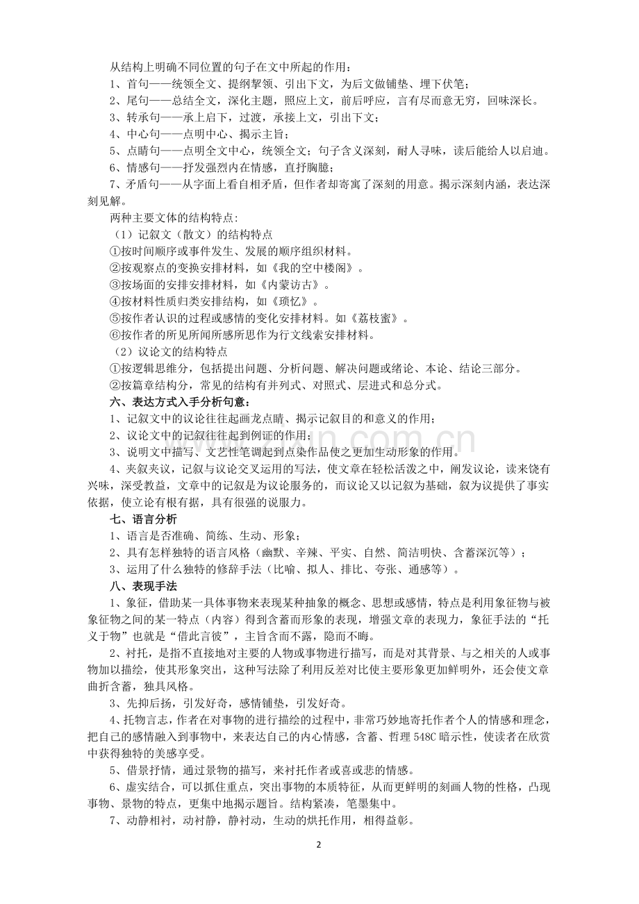 高考语文现代文阅读答题专业术语.doc_第2页