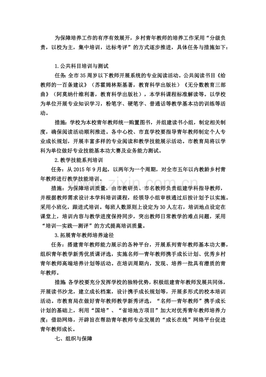 济源市乡村青年教师培养实施方案.docx_第2页