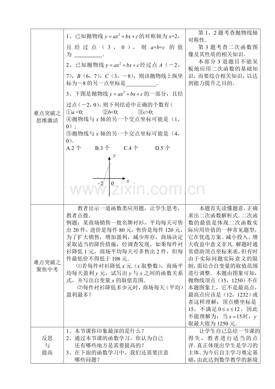 二次函数复习课教案xiuhong.doc_第3页