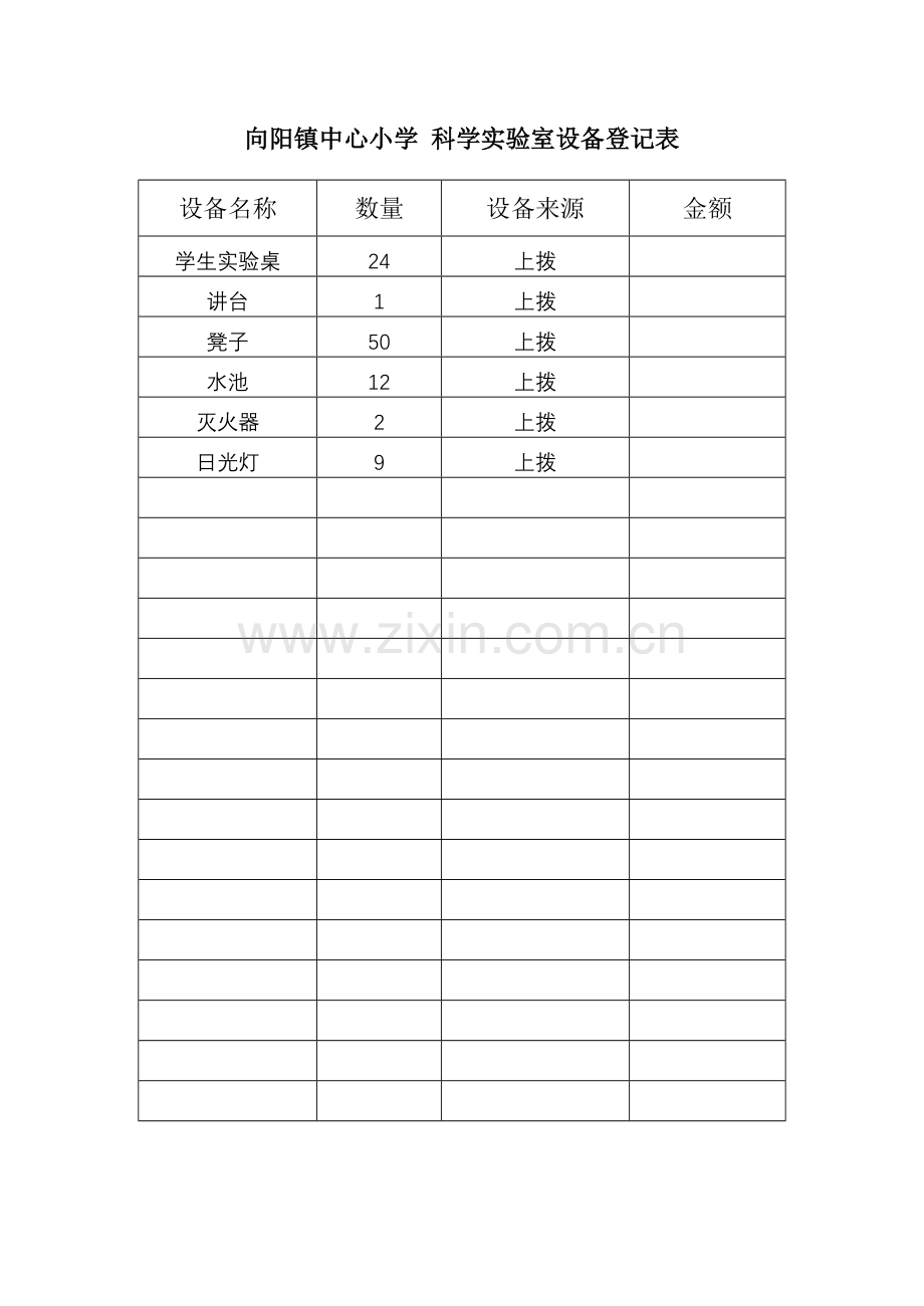 科学实验室设备登记表.doc_第1页