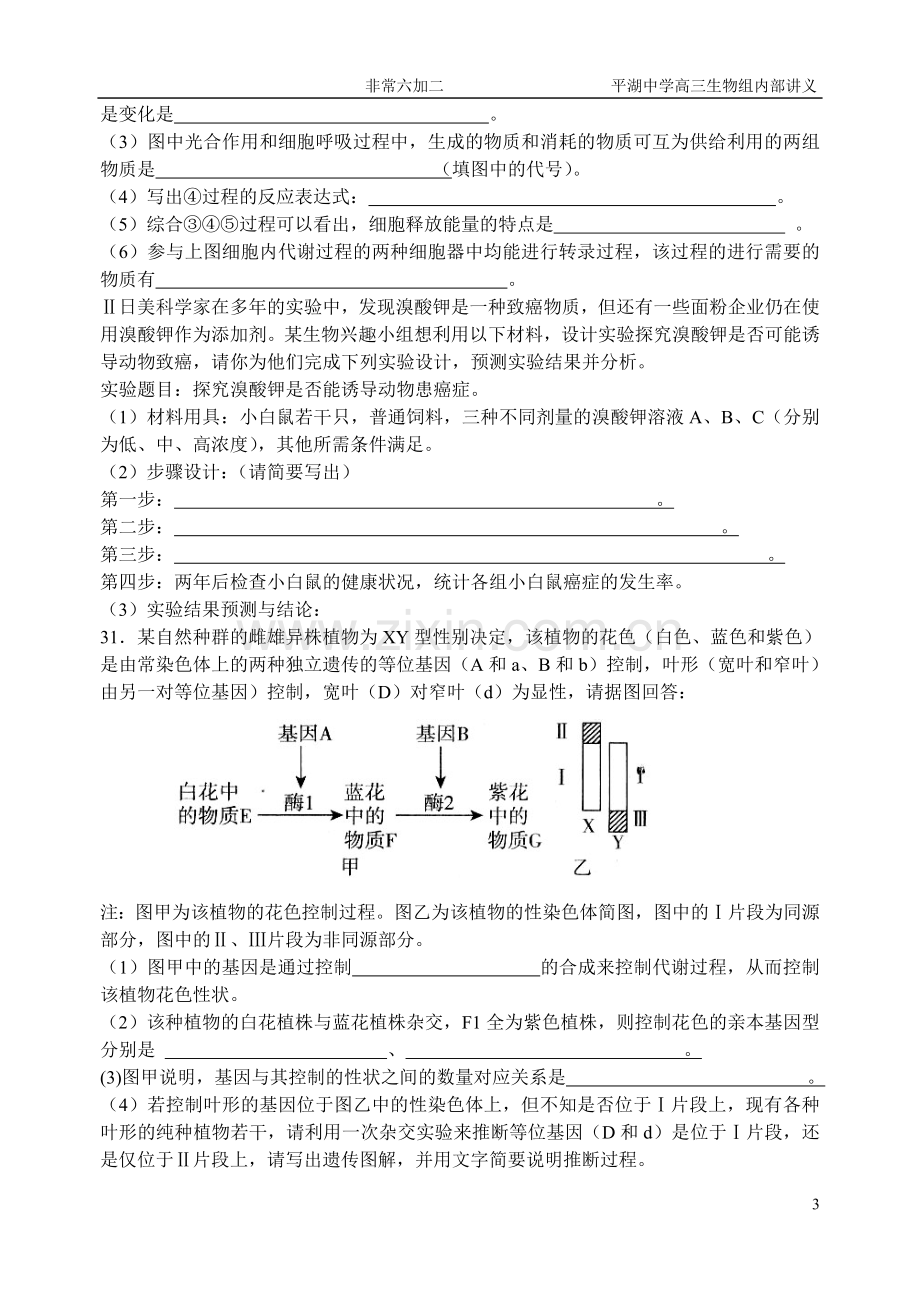 生物高考模拟题（浙江）.doc_第3页