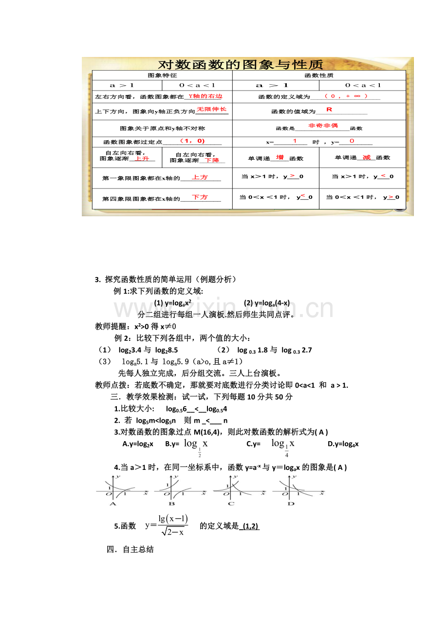 对数函数的概念、图象与性质教案.docx_第2页