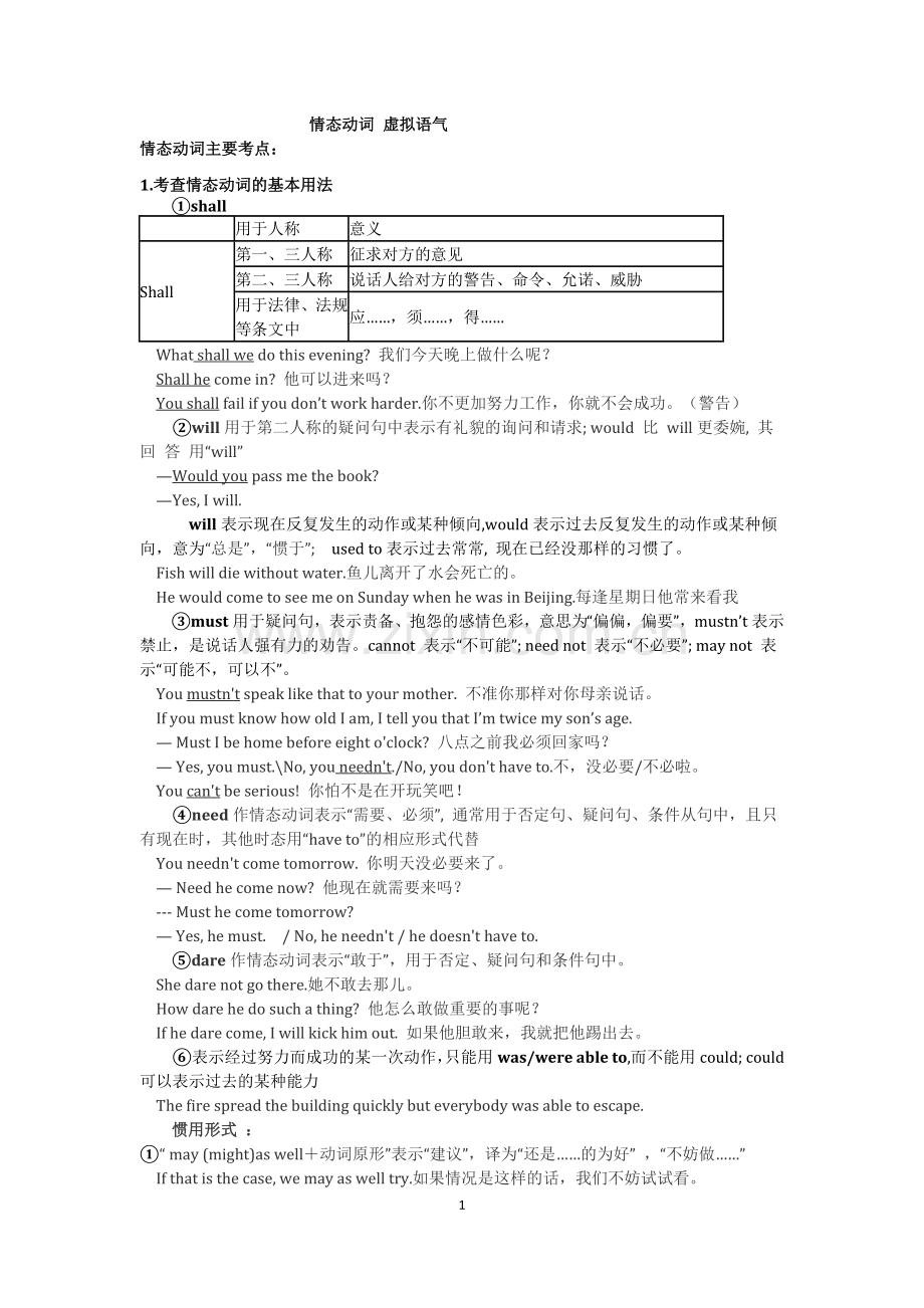 情态动词虚拟语气.docx_第1页