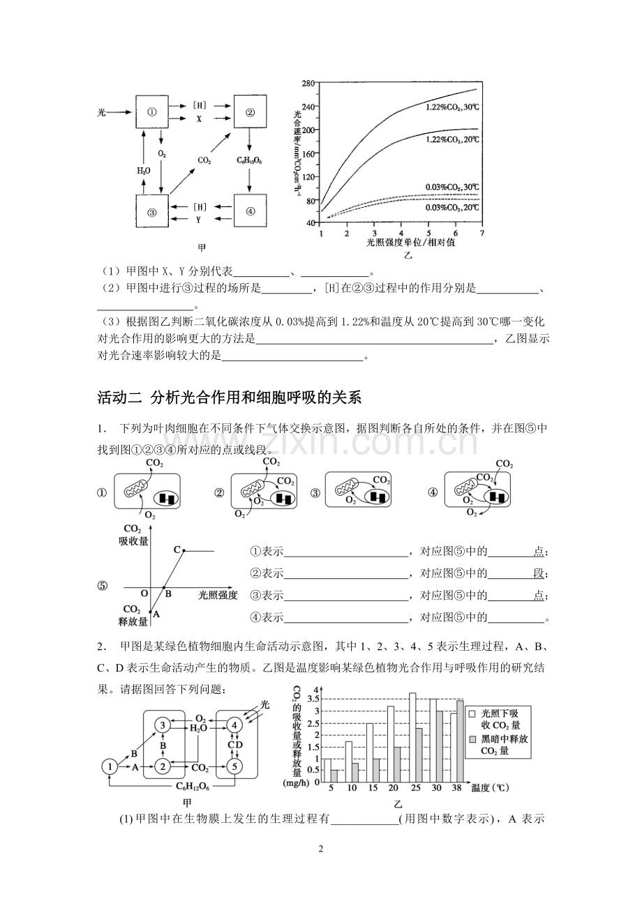 光合作用和呼吸作用的过程及关系.doc_第2页