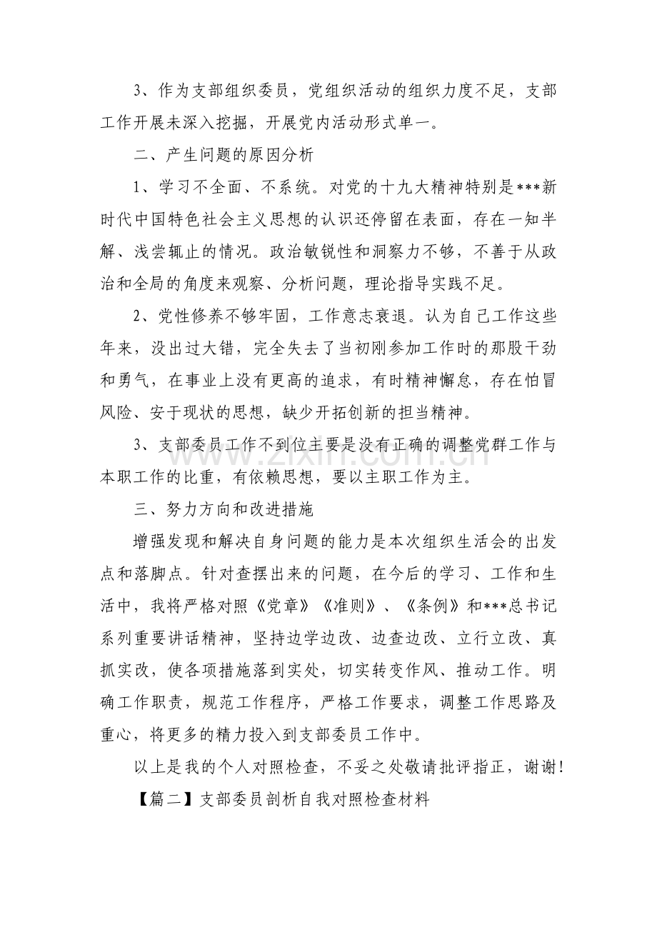 支部委员剖析自我对照检查材料三篇.pdf_第2页