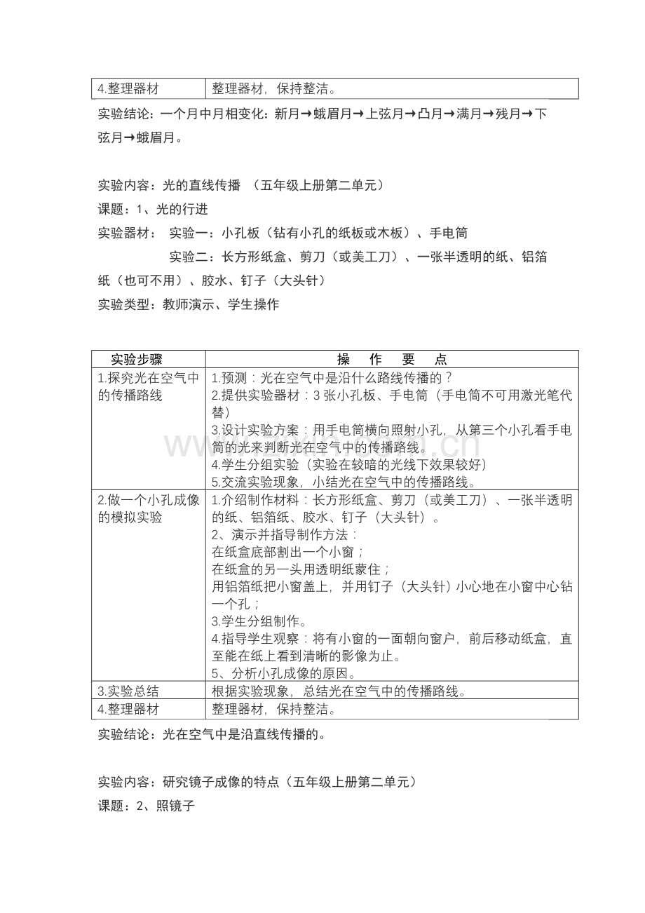 五年级苏教版科学上册实验操作.doc_第3页