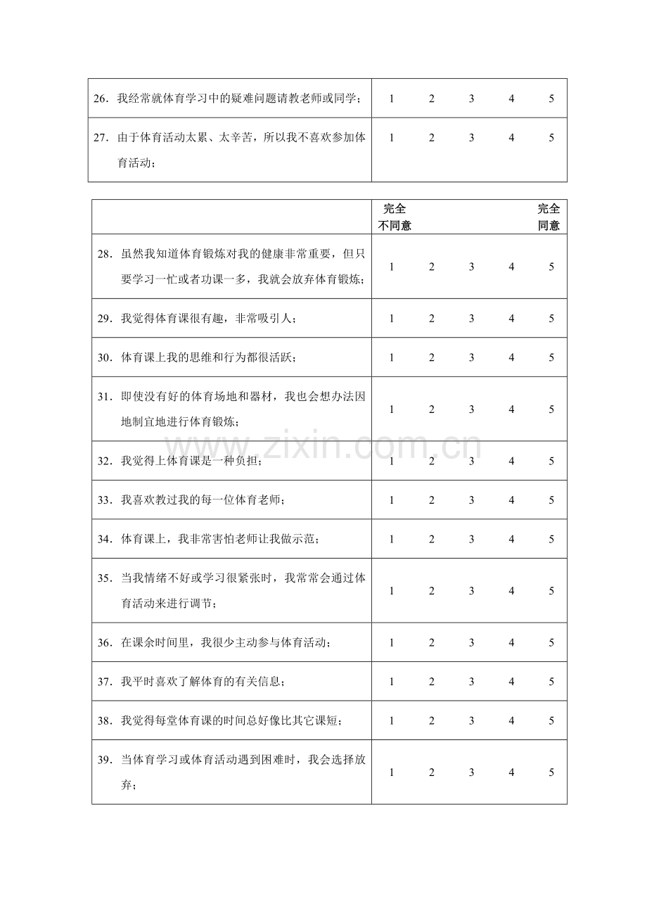 小学生体育学习调查问卷.docx_第3页