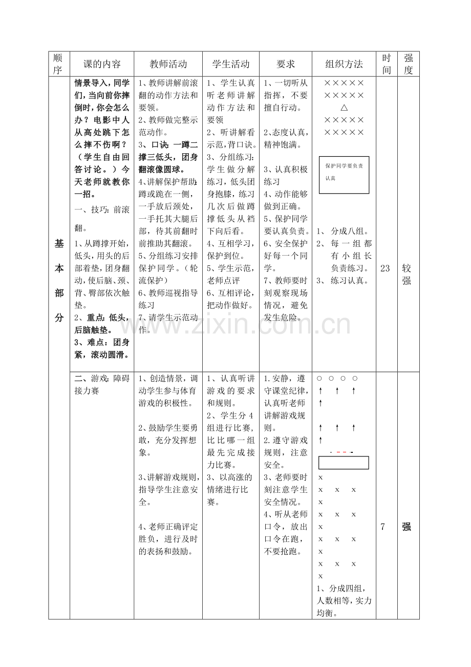 小学前滚翻教案重要.doc_第2页