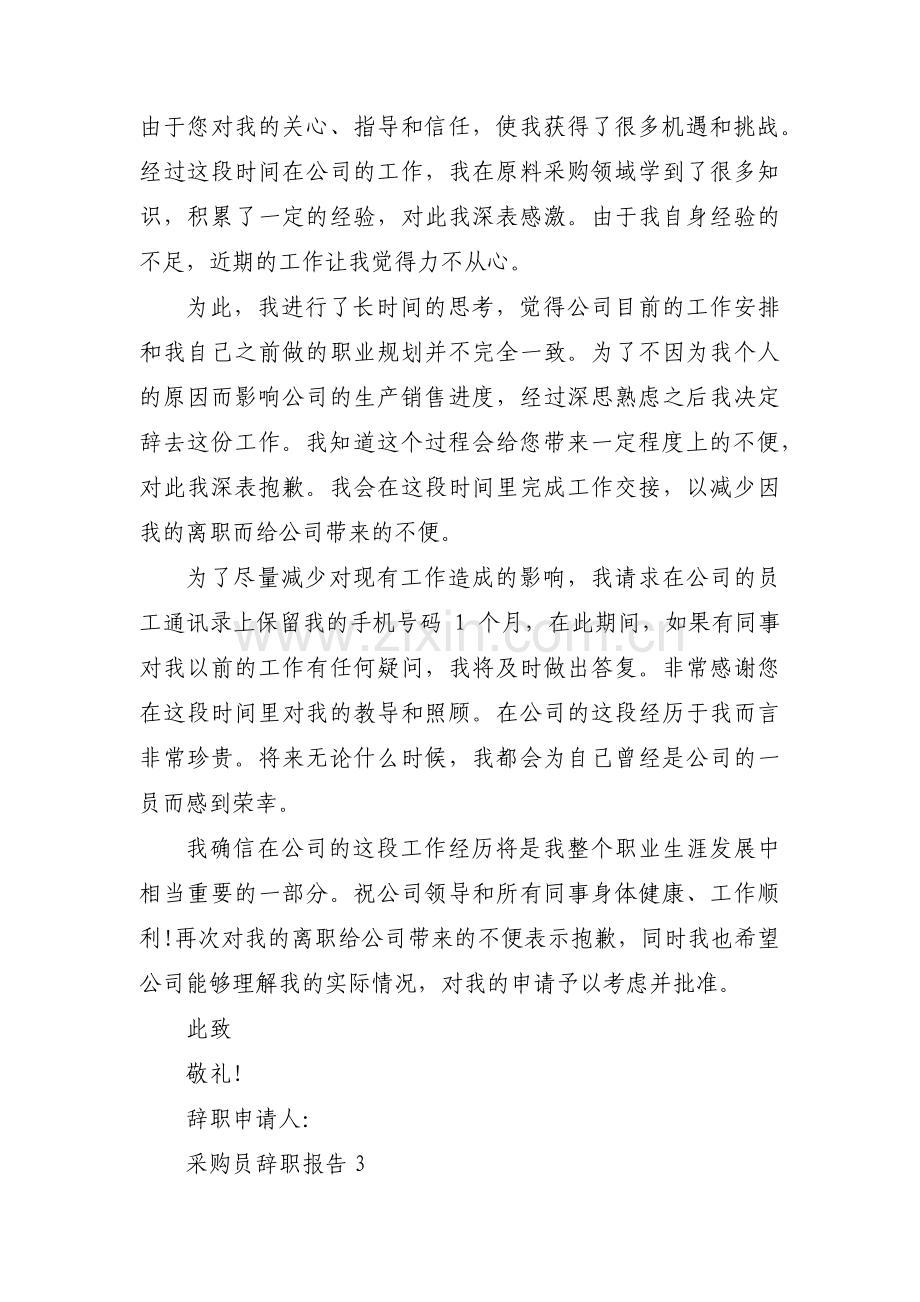 采购员辞职报告范文三篇.pdf_第3页