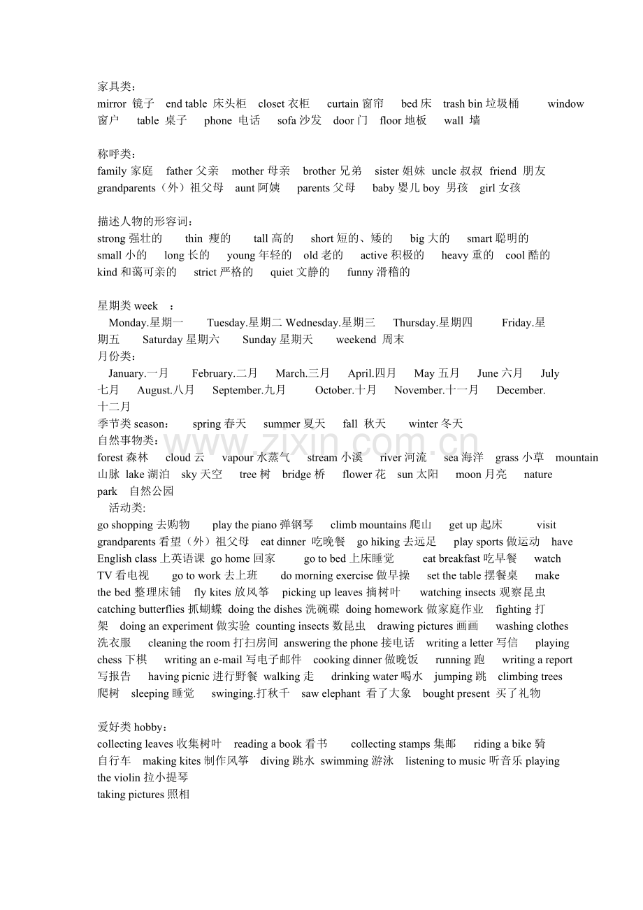 PEP小学英语单词分类复习表.doc_第3页