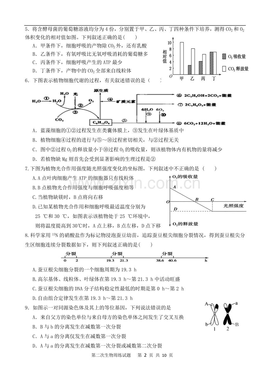 高二生物第二次周练.doc_第2页